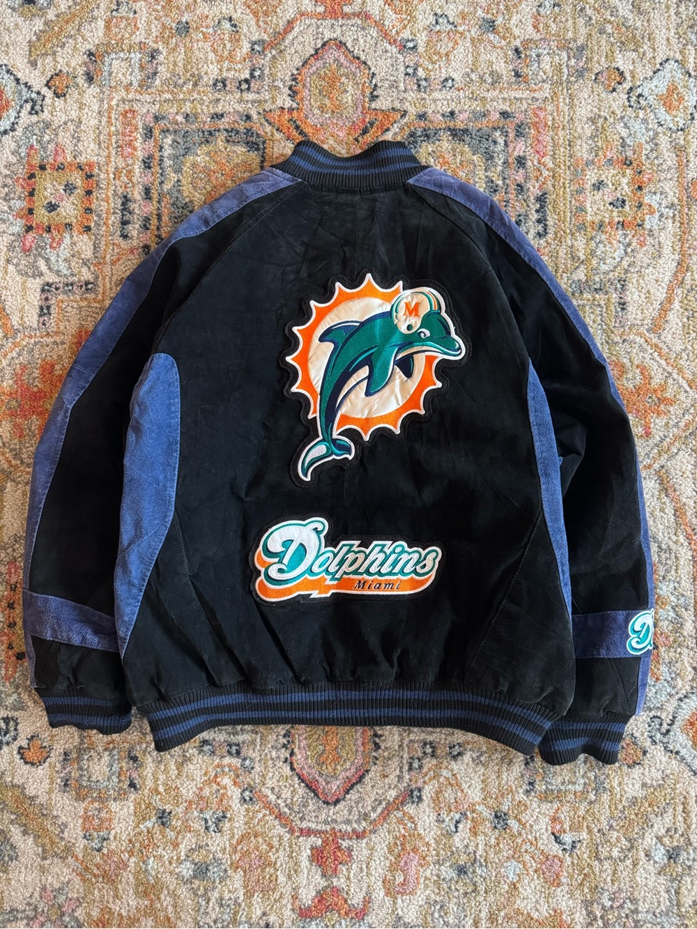 NFL Red Logo Patch Jacket - Black & Navy